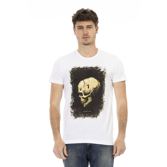 White Cotton Men T-Shirt