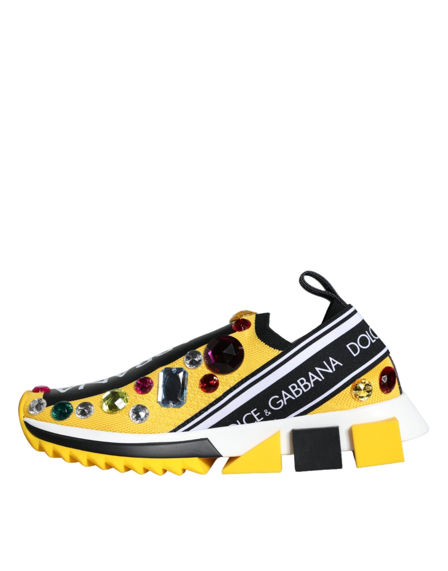 Yellow Sorrento Crystals Sneakers Womens Shoes