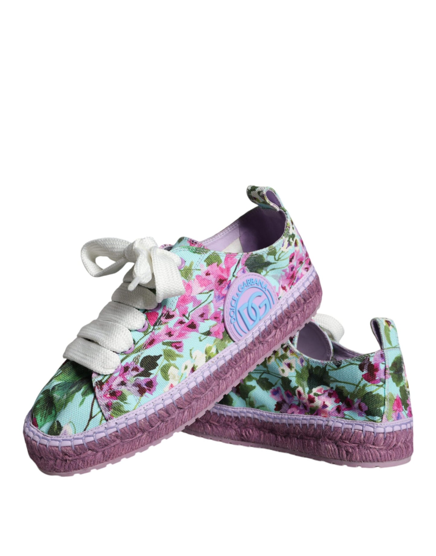 Multicolor Canvas Floral Espadrilles Sneakers Shoes