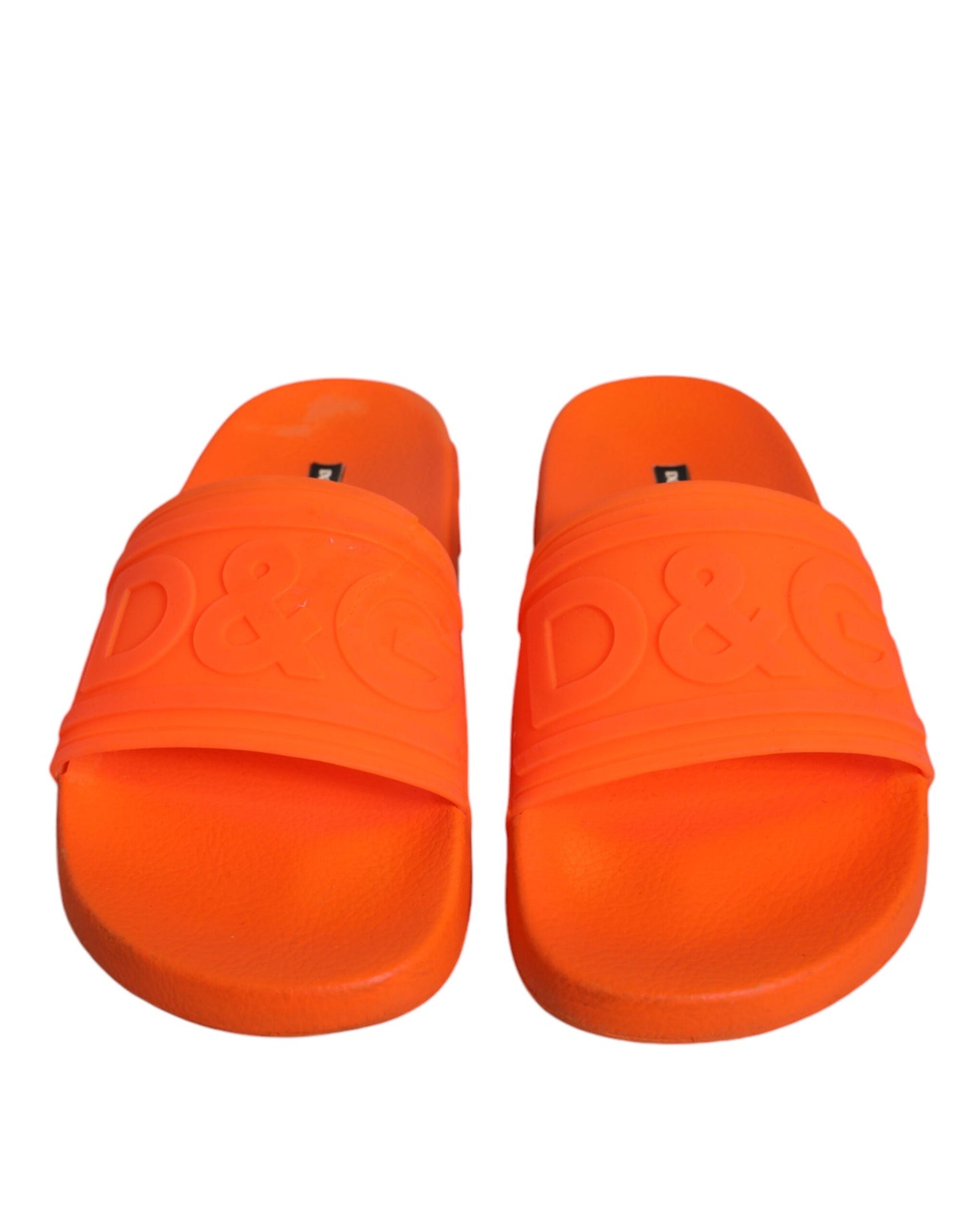 Orange Rubber Slides Sandals Beachwear Shoes