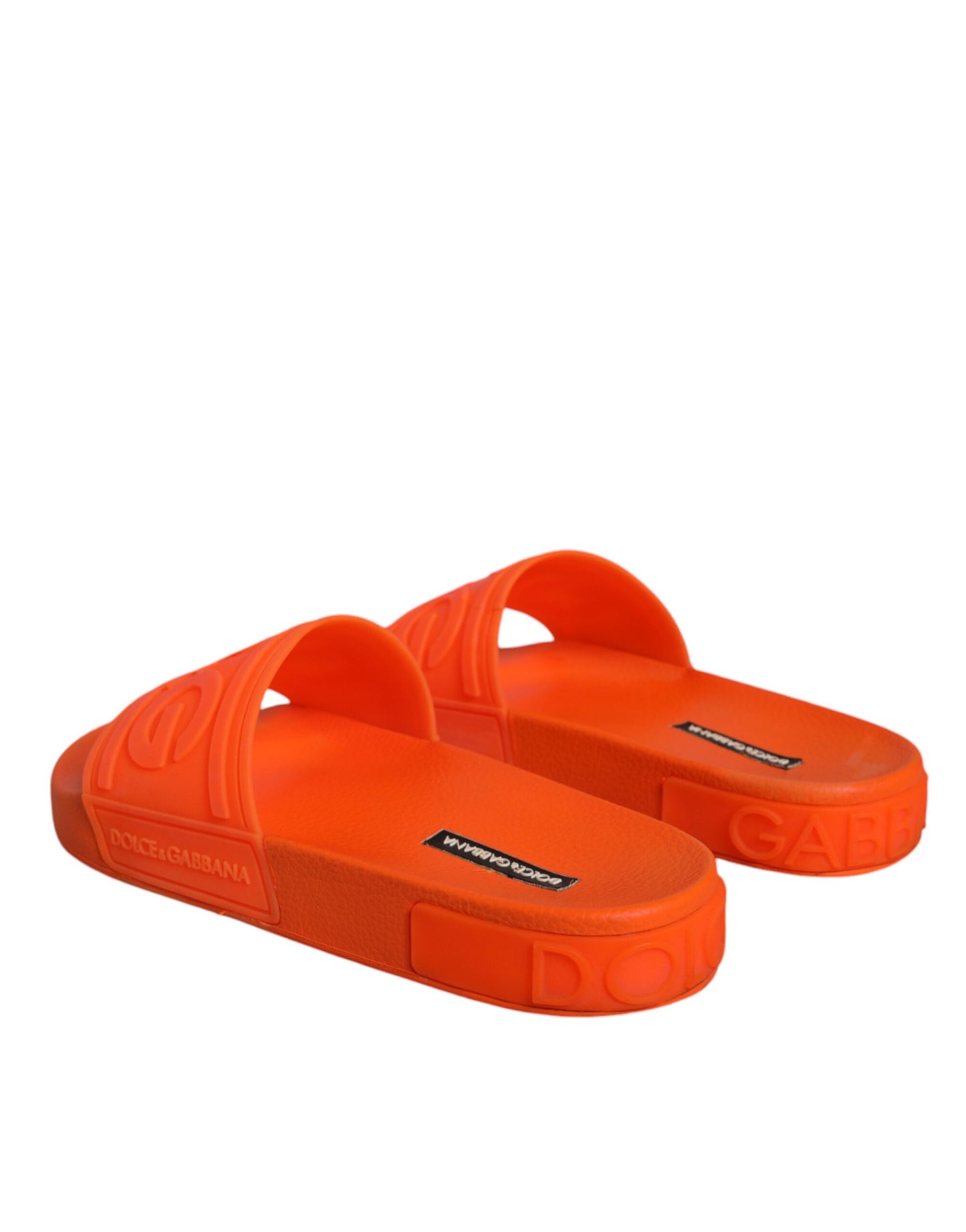 Orange Rubber Slides Sandals Beachwear Shoes