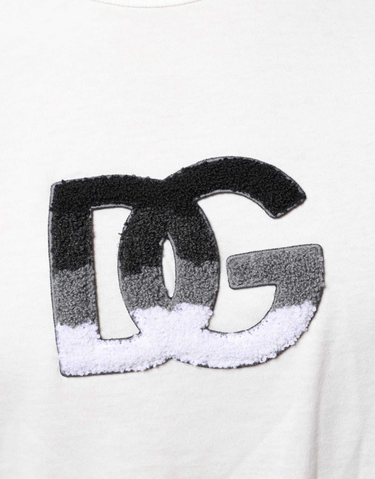 White Cotton DG Logo Print T-shirt