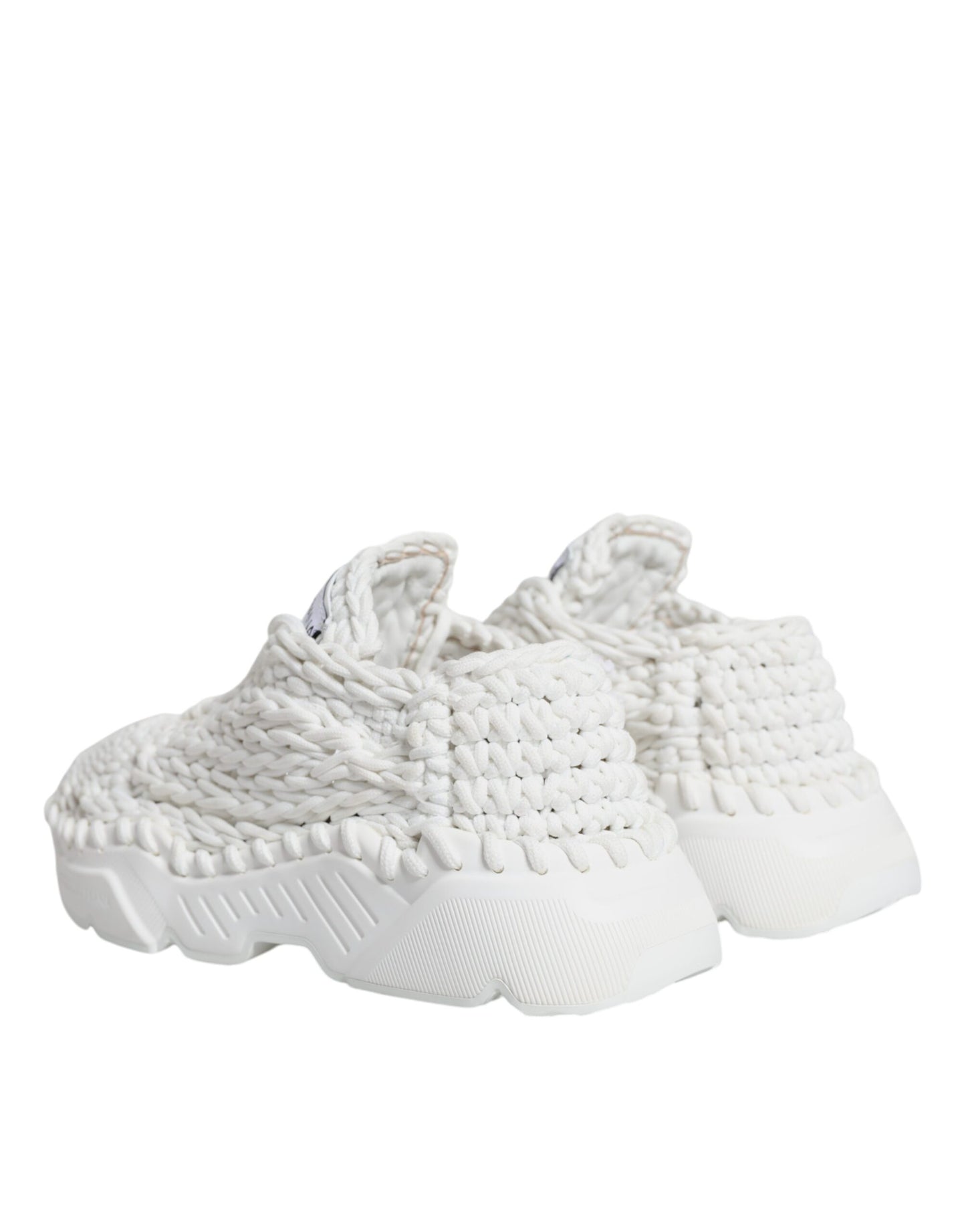 White Knitted Daymaster Sneakers Shoes