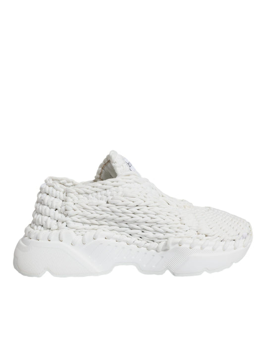 White Knitted Daymaster Sneakers Shoes