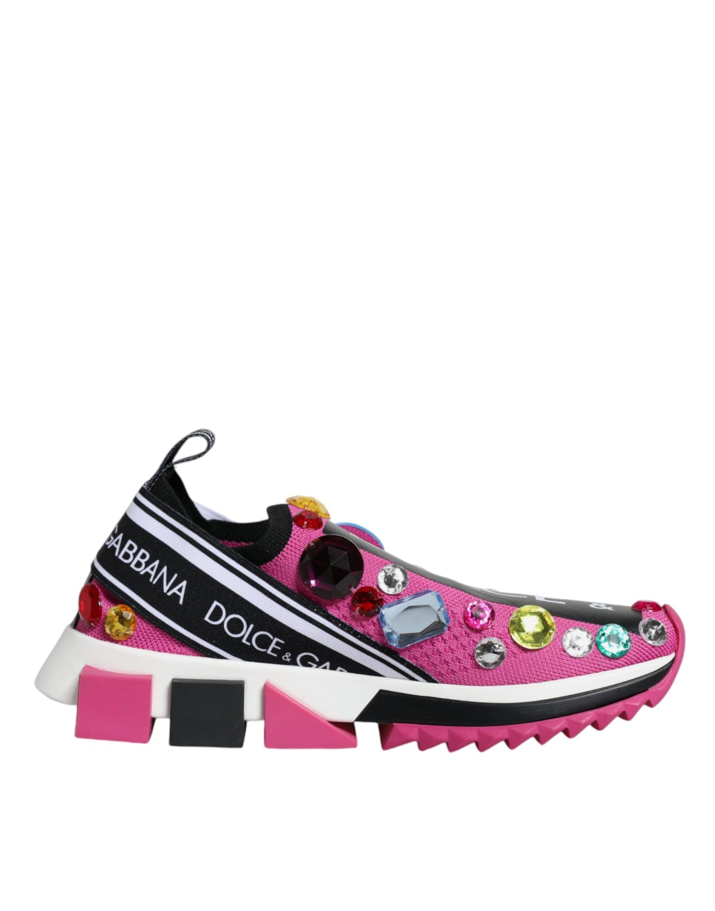 Pink Sorrento Crystals Low Top Sneakers Shoes