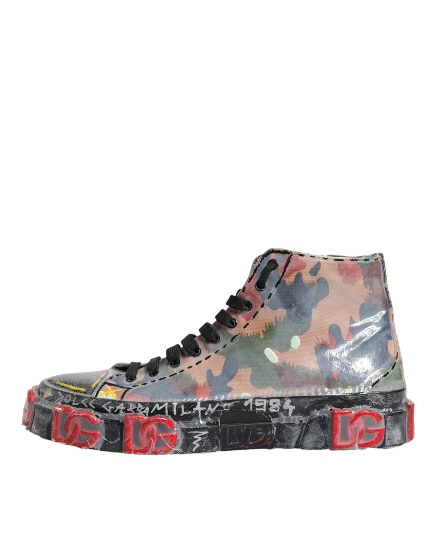 Multicolor Camouflage High Top Sneakers Shoes