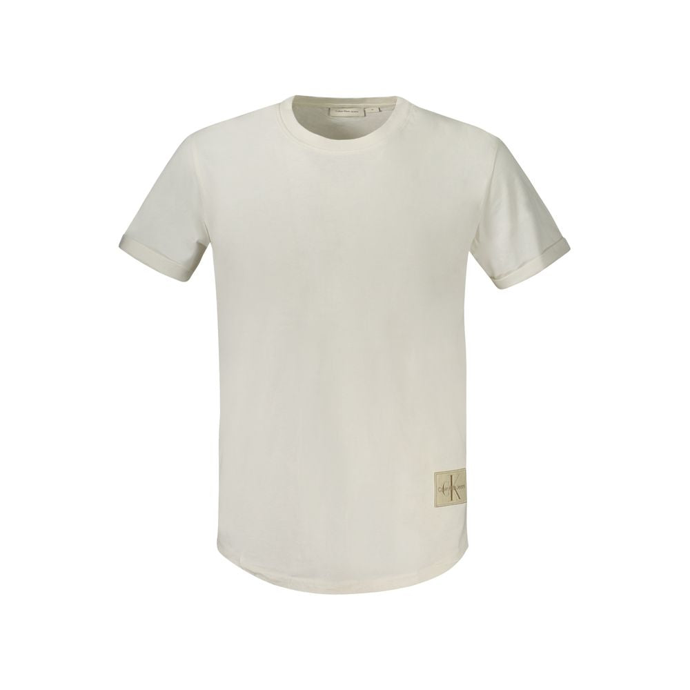 White Cotton Men T-Shirt