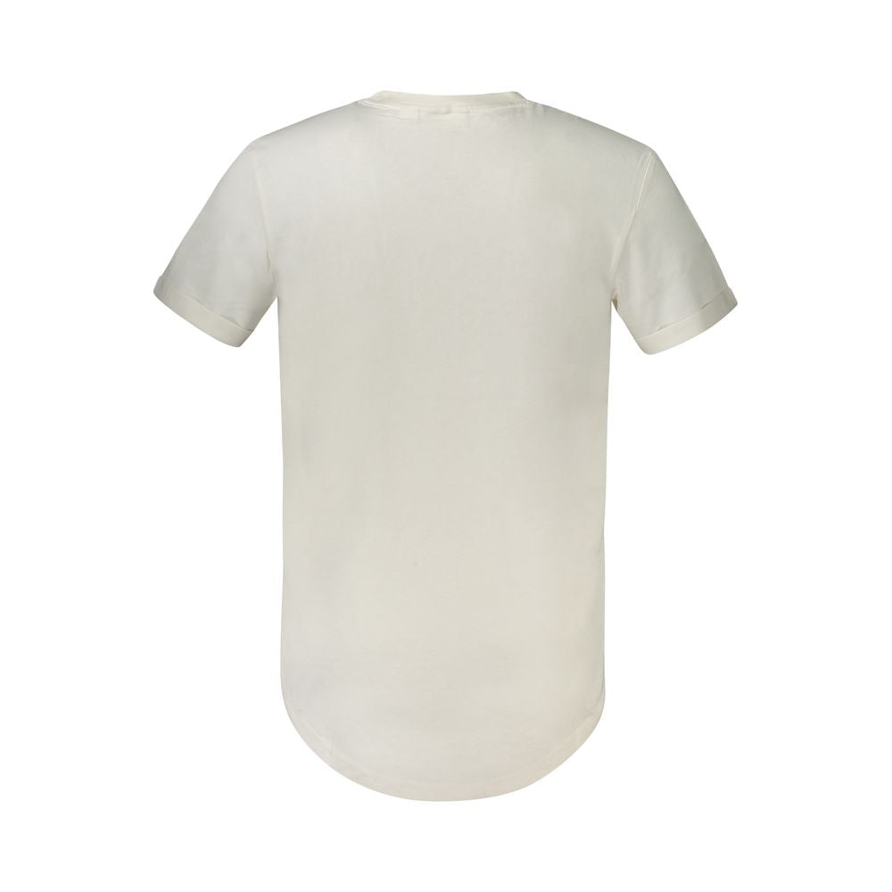 White Cotton Men T-Shirt