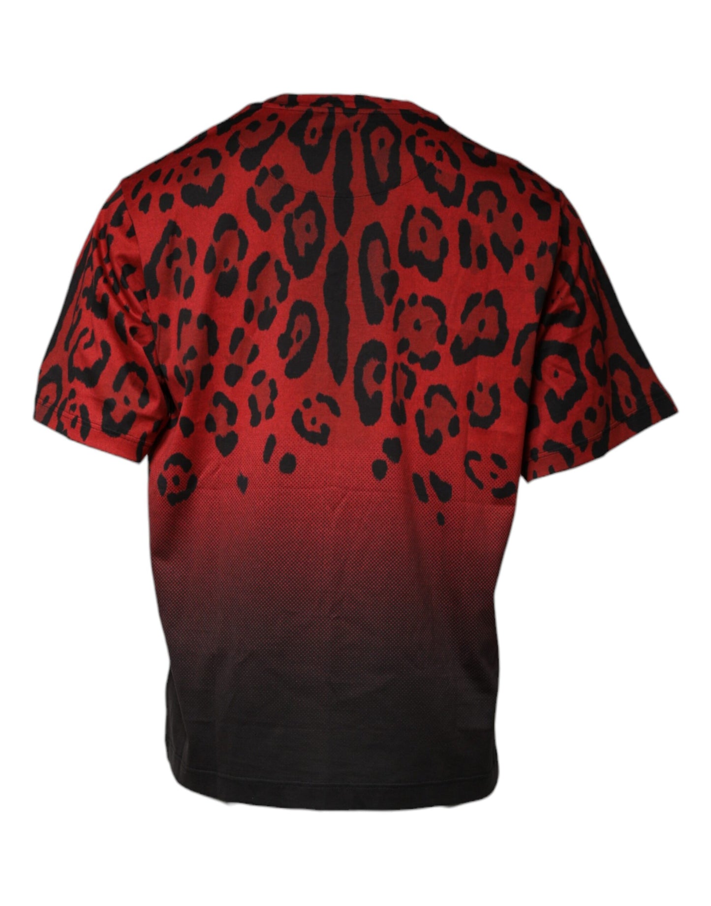 Red Leopard Cotton Short Sleeves T-shirt