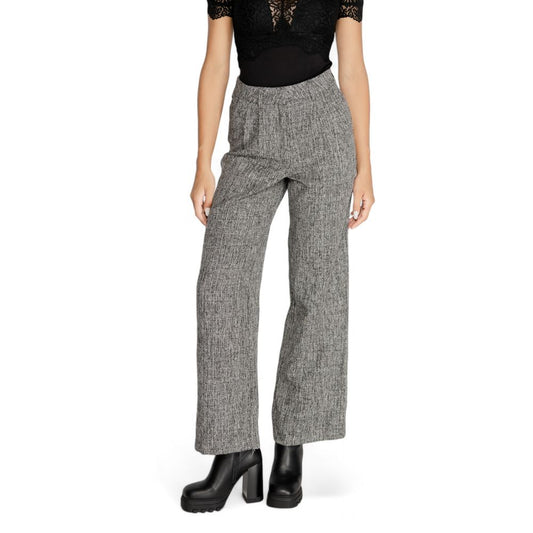 Black Polyester Polyester Jeans & Pant