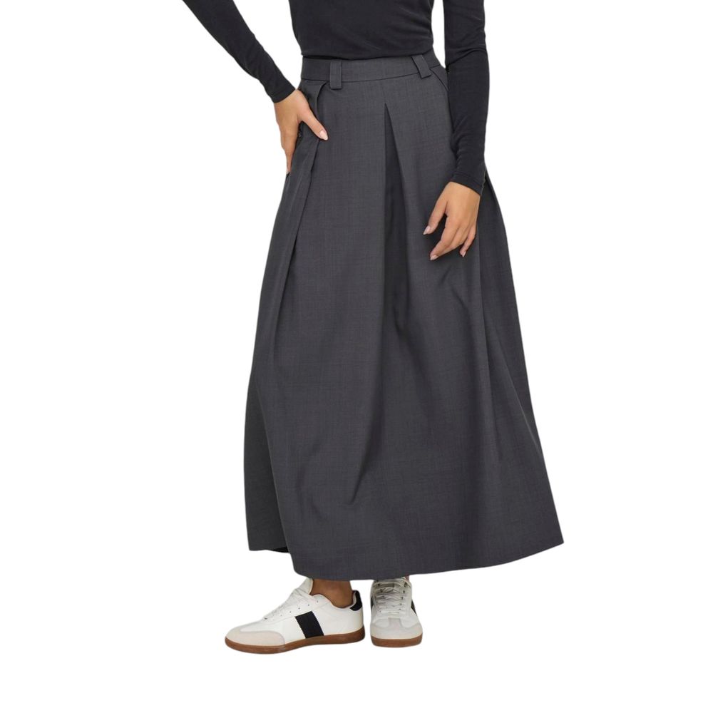 Gray Polyester Skirt