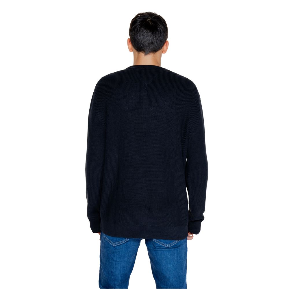 Black Cotton Cotton Sweater