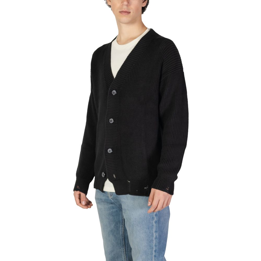 Black Cotton Cardigan