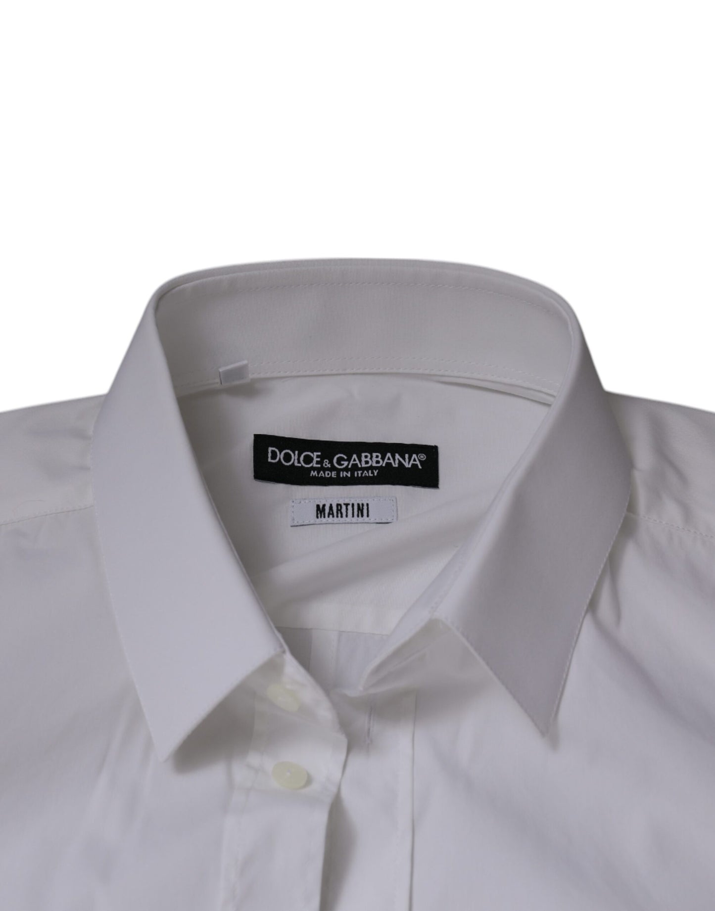 White Cotton Slim Fit Men MARTINI Dress Shirt