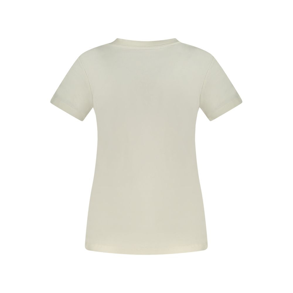 White Cotton Women T-Shirt