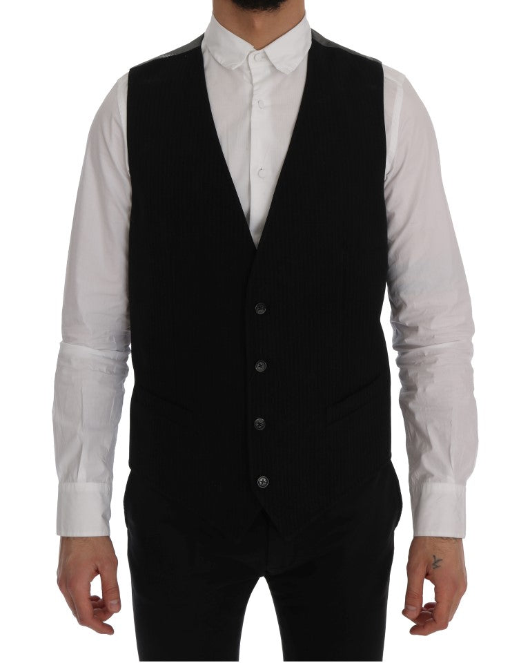 Elegant Striped Waistcoat Vest