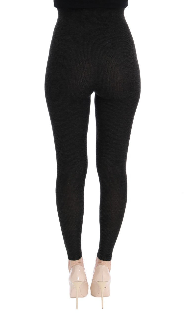 Elegant High-Waist Cashmere Tights Pants