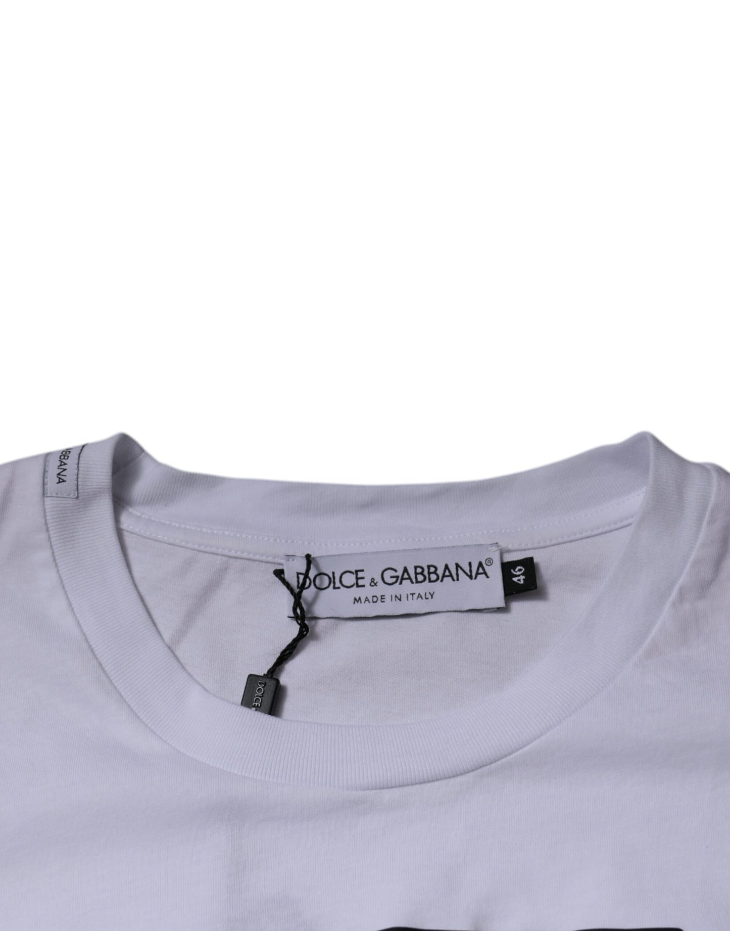 White DG Logo Cotton Crew Neck T-shirt