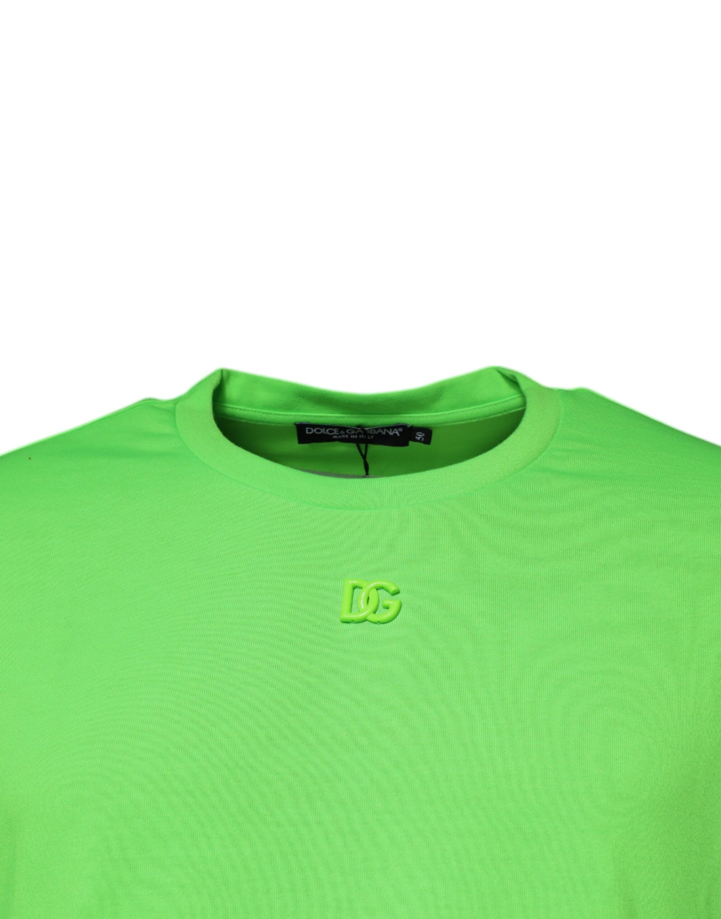 Green DG Logo Cotton Crew Neck T-shirt