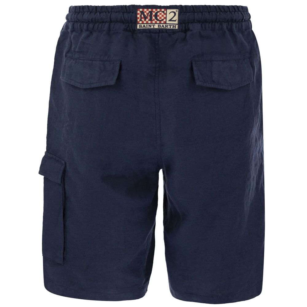 Blue Linen Short