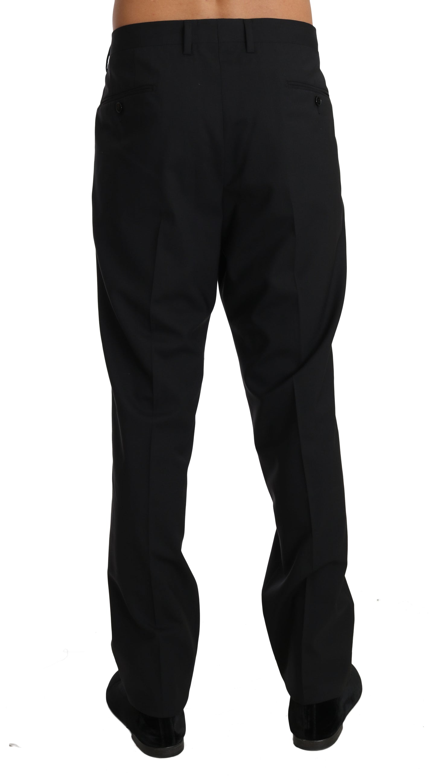 Elegant Black Wool Dress Pants