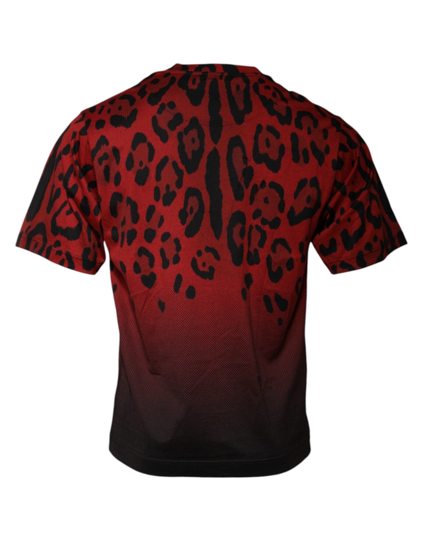 Red Leopard Cotton Short Sleeves T-shirt