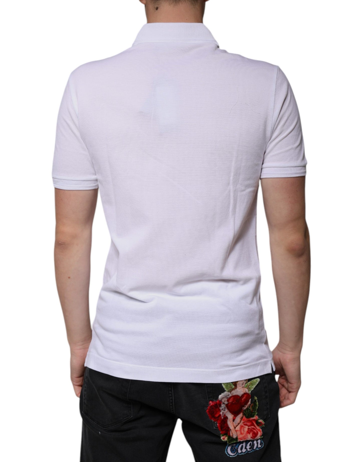 White Collared Short Sleeves Polo T-shirt