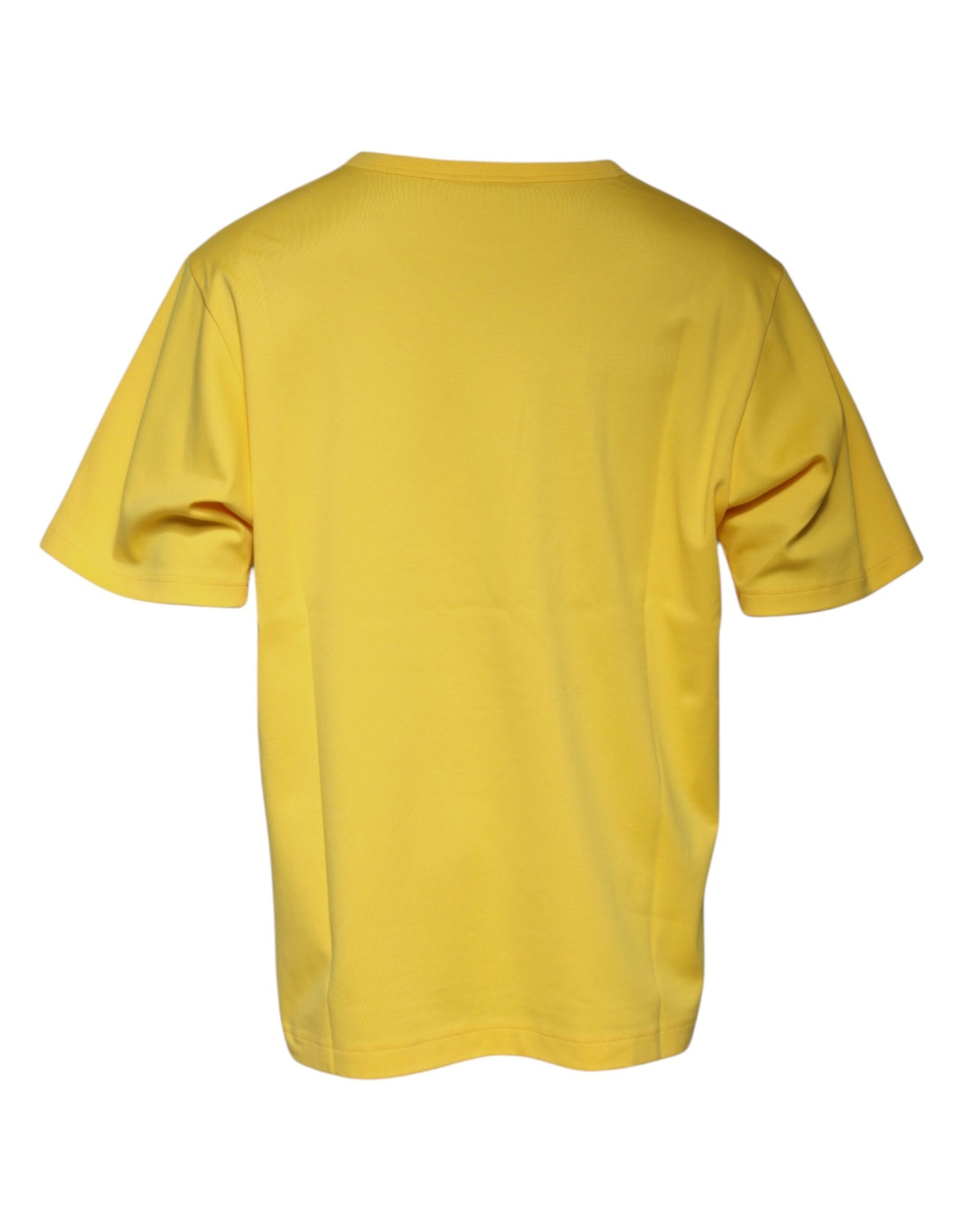 Yellow Crew Neck Short Sleeves T-shirt