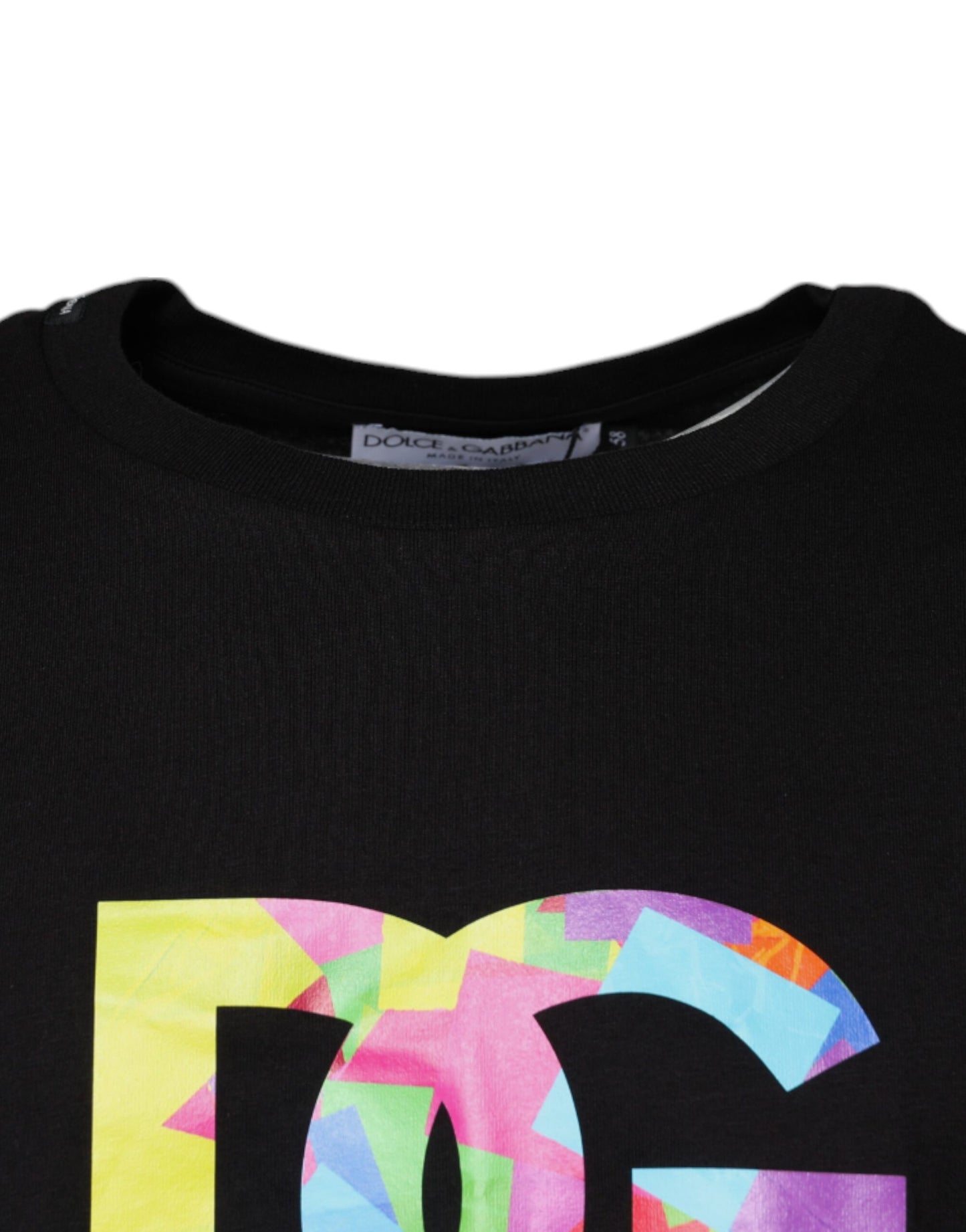 Black Logo Print Cotton Crew Neck T-shirt