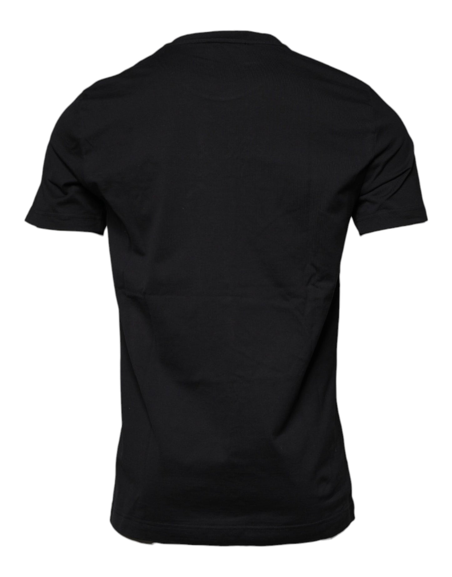 Black Logo Cotton Crew Neck T-shirt