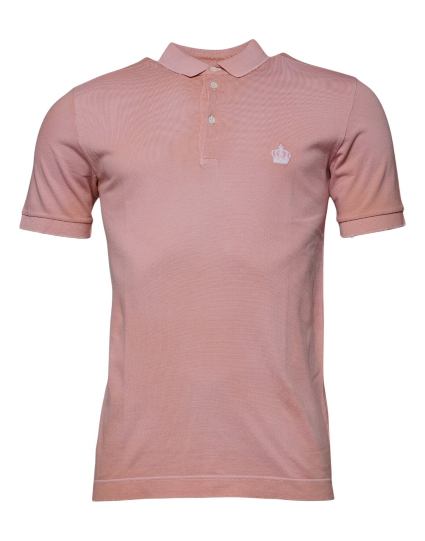 Pink Crown Collared Short Sleeve Polo T-shirt