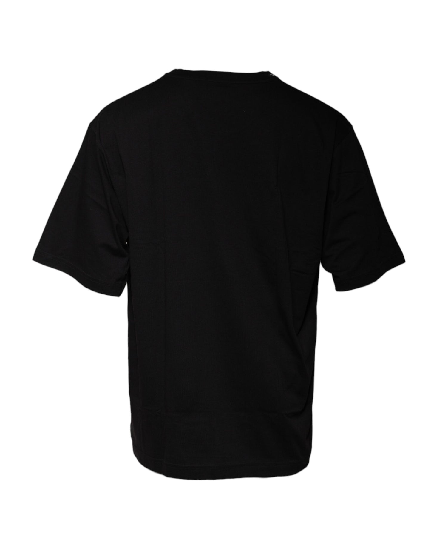 Black Logo Print Cotton Short Sleeves T-shirt