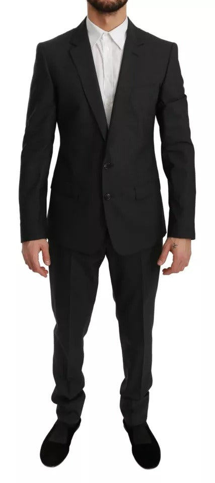 Gray Wool Slim Fit 2 Piece MARTINI Suit