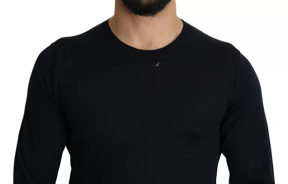 Black Cashmere Crew Neck Sweatshirt Sweater