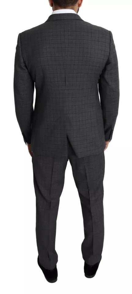 Gray Wool Men Formal 2 Piece MARTINI Suit