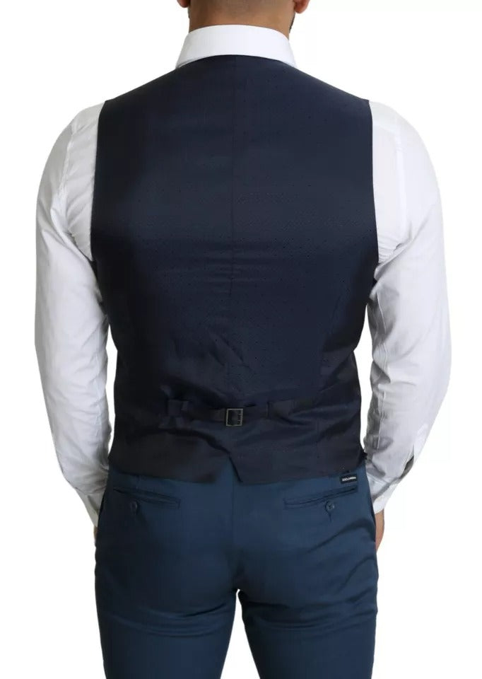 Navy Blue Men Formal Dress Waistcoat Vest