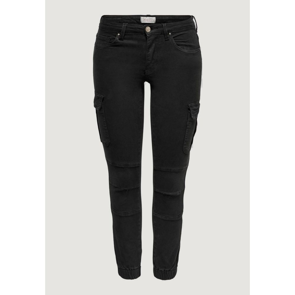 Black Cotton Jeans & Pant