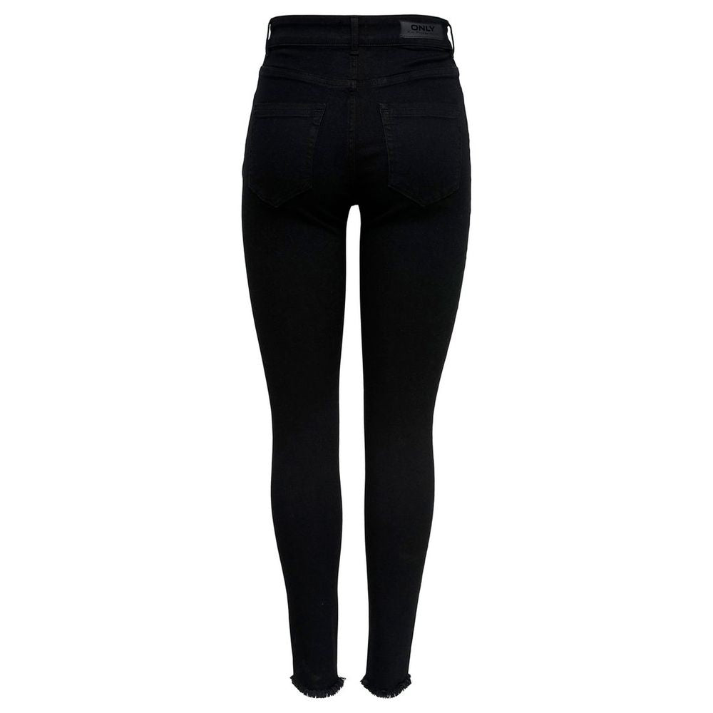 Black Cotton Jeans & Pant