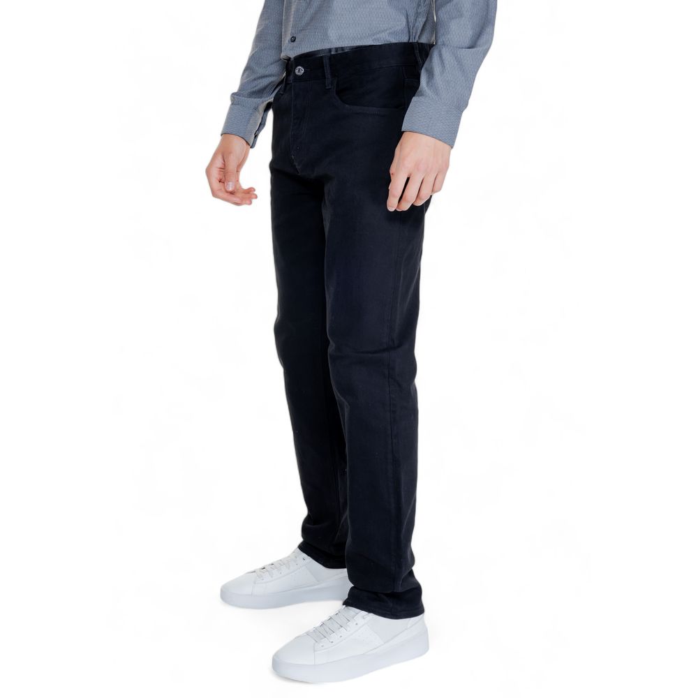 Black Cotton Jeans & Pant