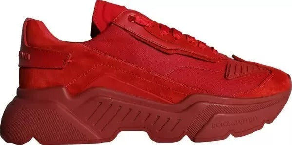 Red Leather Daymaster Low Top Sneakers Shoes