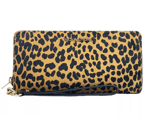 Jet Set Animal Print Continental Wristlet Wallet