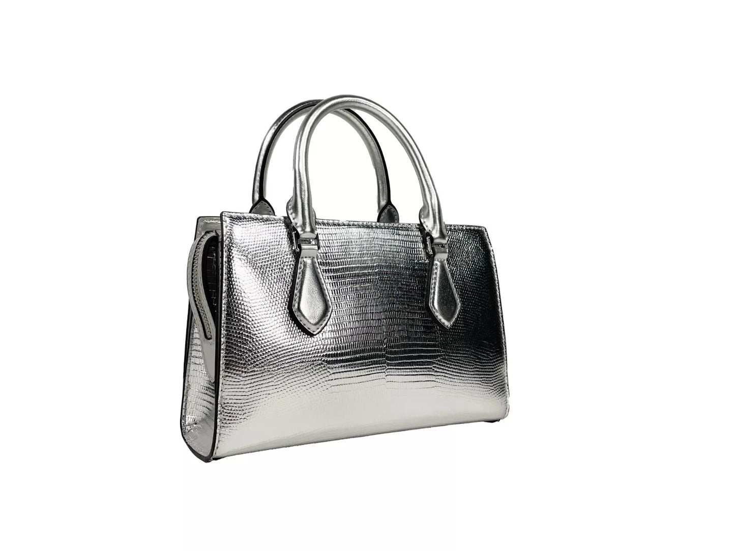 Sheila Small Crossbody Satchel Purse Bag Silver