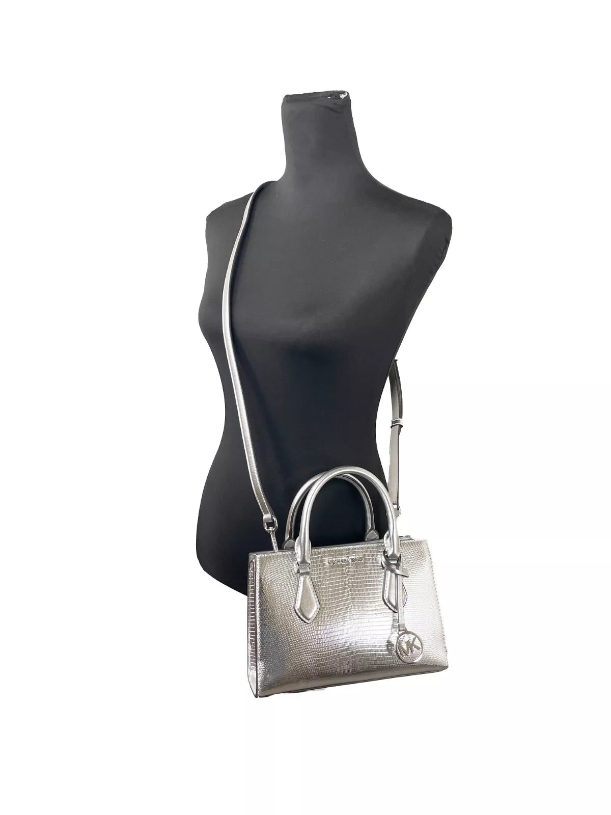 Sheila Small Crossbody Satchel Purse Bag Silver