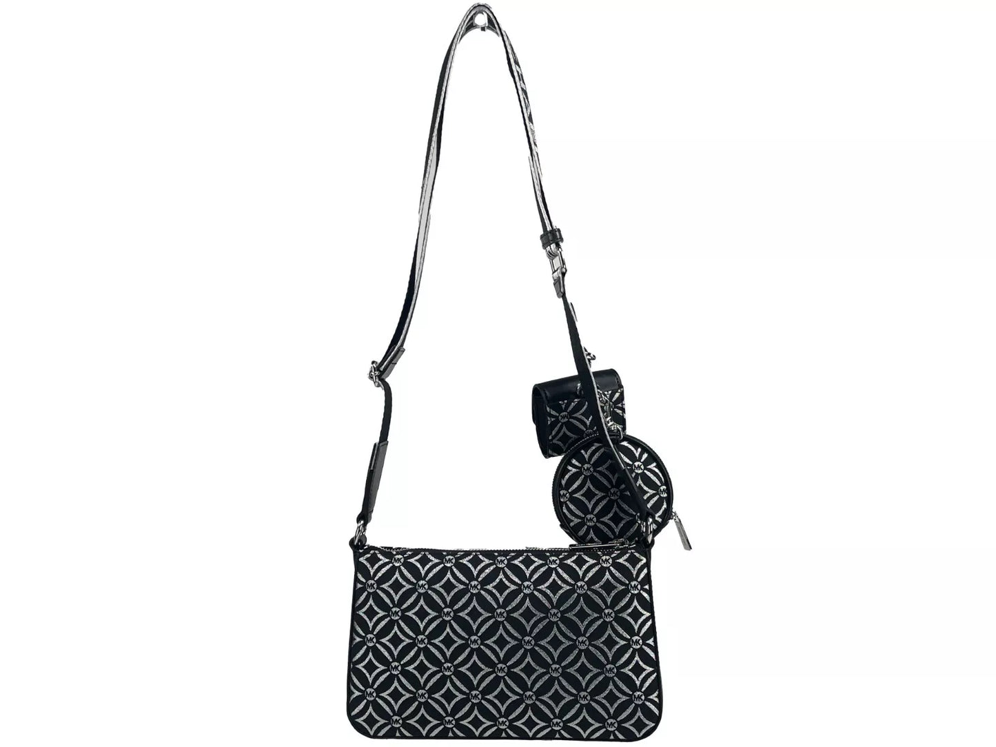 Crossbody Tech Attachment Bag Purse Black