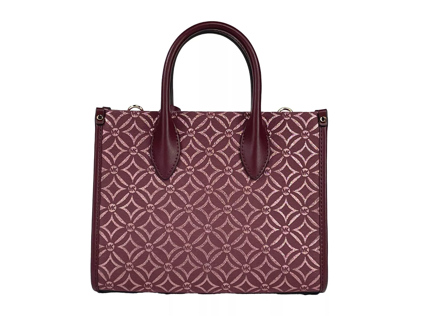 Mirella Small Top Zip Crossbody Tote Bag Oxblood