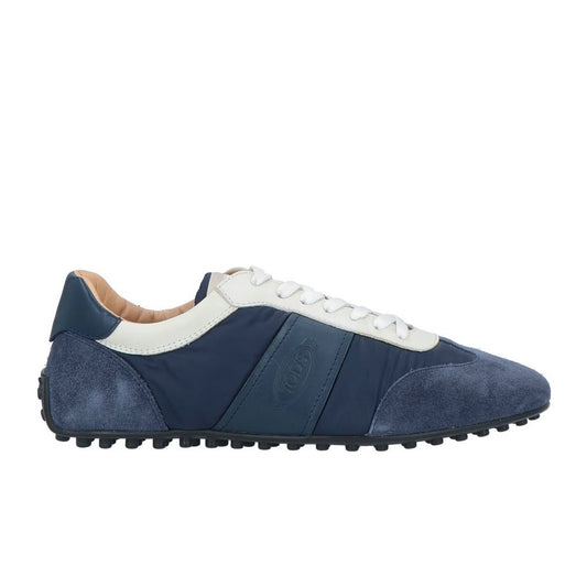 Blue Leather Men Sneaker