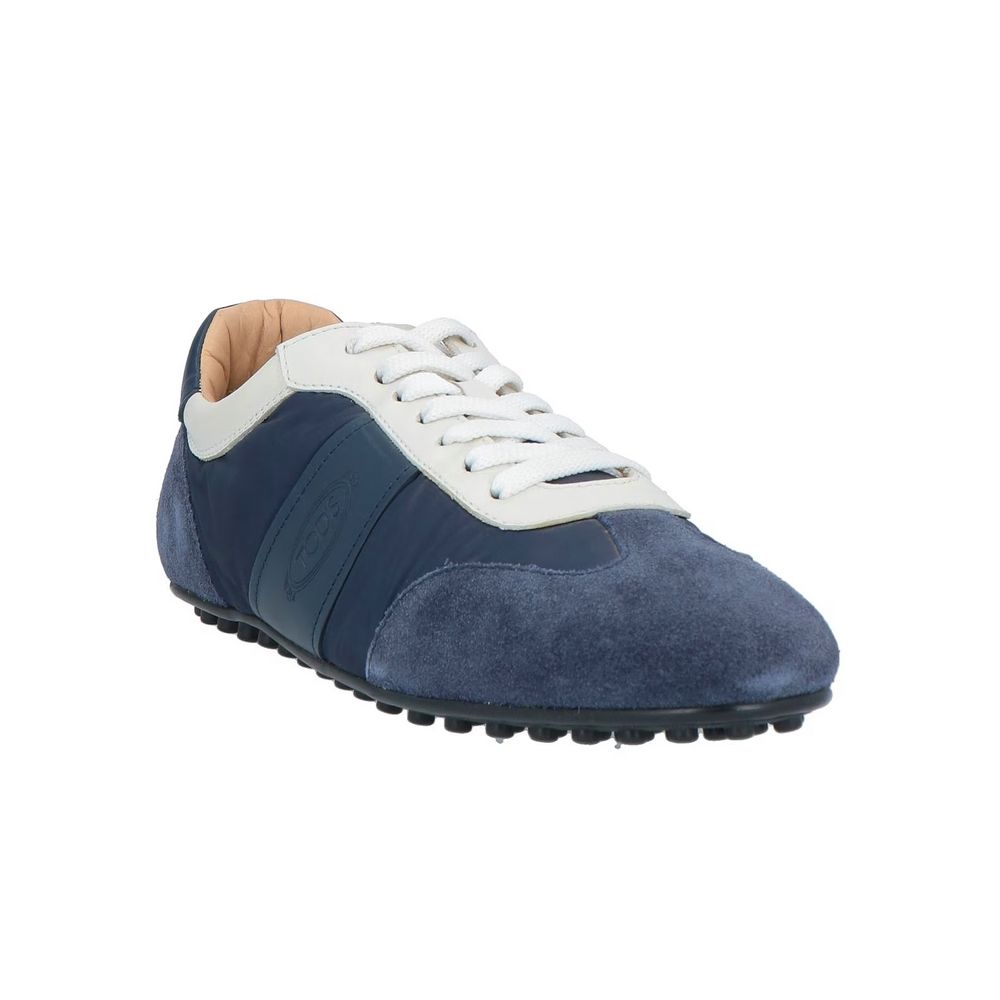 Blue Leather Men Sneaker