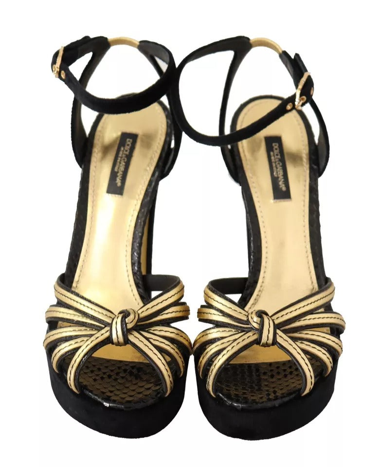 Black Gold Bianca Faux Pearl Sandals