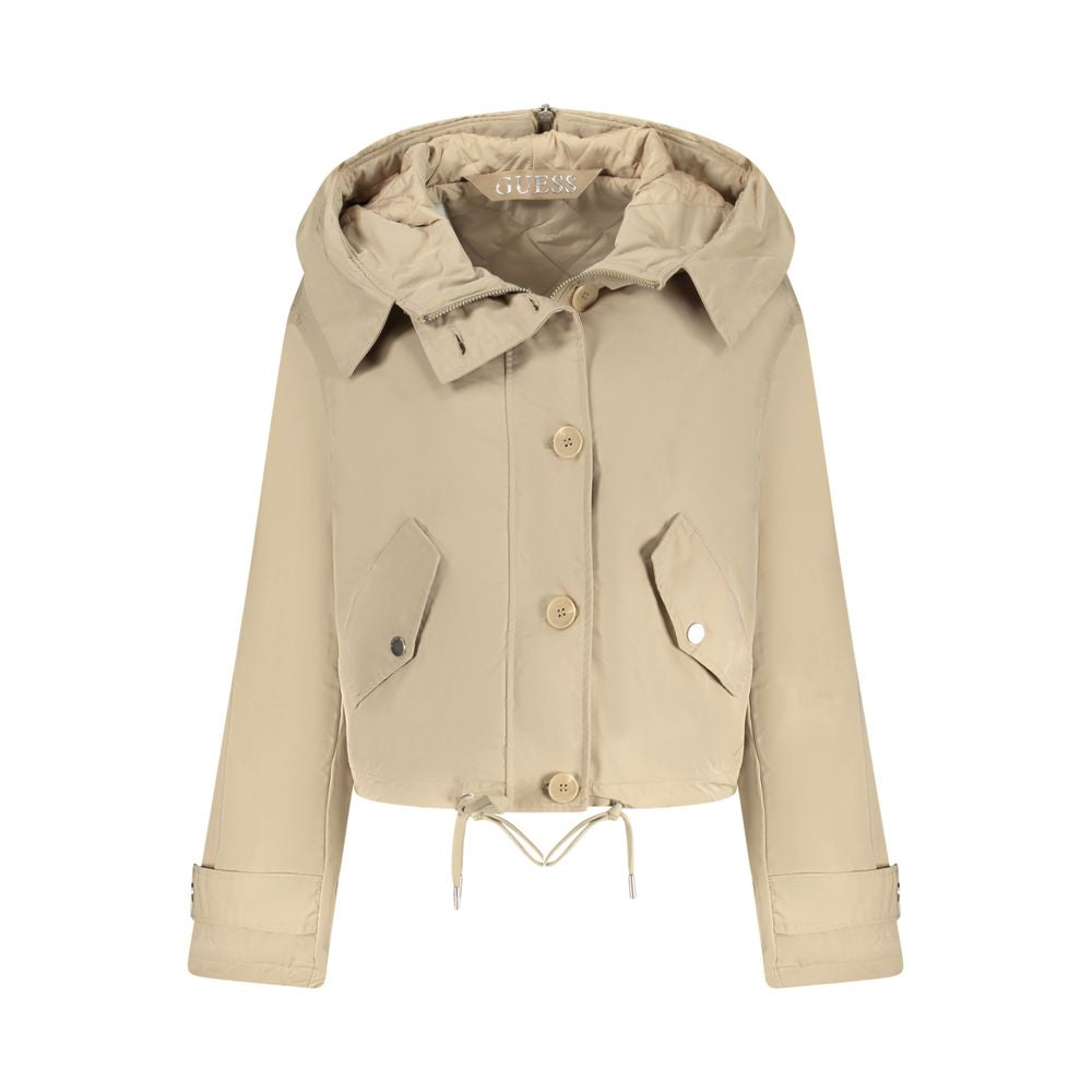 Beige Polyester Women Jacket