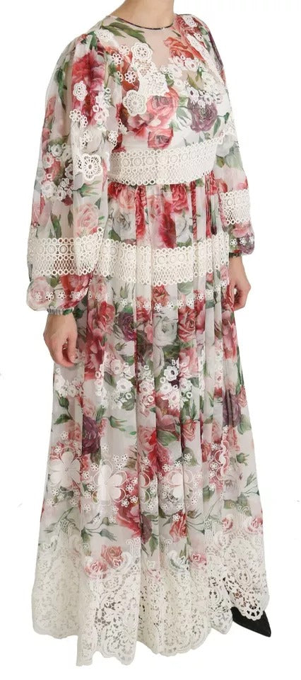 Multicolor Floral Maxi Sheath Dress